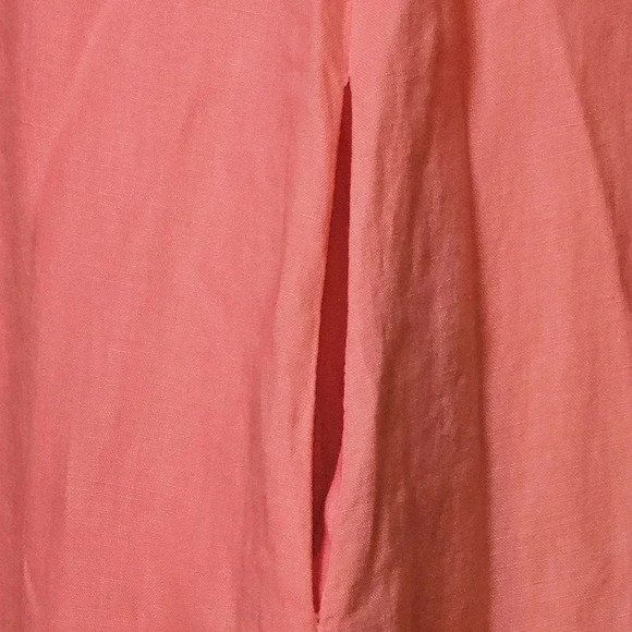 Sundance Doria Coral Linen Maxi Dress Sz S - Picture 5 of 10